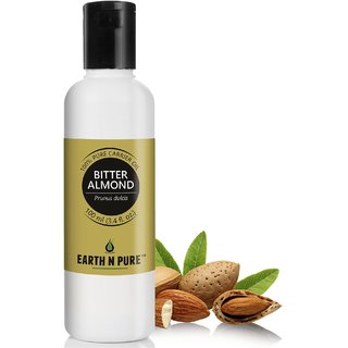                       Earth N Pure Bitter Almond Oil ( Badam Oil ) 100 Cold-Pressed, Natural, Unrefined, Therapeutic Grade Carrier Oil(100ML)                                              