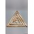 KESAR ZEMS Copper 6.5 Inches Triangle with Rim Helix- (16.5 x 16.5 x 0.5 cm) Brown