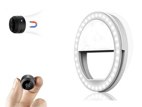 ZuZu WiFi 1080P Indoor Home Security Camera & Mini Selfie Ring Light Clip For All Types Of Android Phone