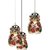 Pandent Hanging Ceiling Lamp Stylish Colorful & Manorative Three Glass Shade Lamp cv12