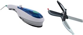ZuZu Portable Steam Iron Foldable Travel Steamer & 2 in 1 Food Clever Cutter
