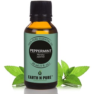                       Earth N Pure Peppermint Essential Oil ( Pudina Oil ) 100, Undiluted, Natural, Therapeutic Grade with Glass Dropper(30ML                                              