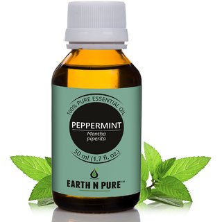                       Earth N Pure Earth Pure Peppermint Essential Oil ( Pudina Oil )  Pure, Undiluted, Natural, Therapeutic Grade(50ML)                                              