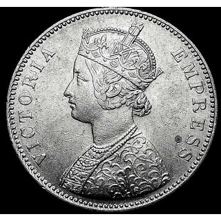                       one rupees 1885 calcutta mint                                              