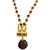 YouthPoint shiv bholenath panchmukhi rudraksh mala with damru locket Gold-plated Plated Brass, Wood Necklace