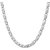 Stainless Steel Figaro design Interlink silver Chain Platinum Necklace Silver Chain for Men  Boys Stylish (Silver White