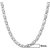 Stainless Steel Figaro design Interlink silver Chain Platinum Necklace Silver Chain for Men  Boys Stylish (Silver White