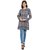 PEACH SMILE Casual Wear Full Sleeve self design Round Neck Cardigan For Women Grey (Size-XL)