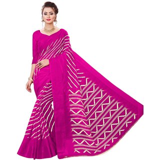                       SVB Saree Pink Colour Bandhani Printed Saree                                              