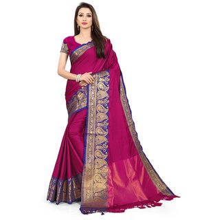 SVB Sarees Wine And Blue Colour Embellished Saree SVB Sarees Wine And Blue Colour Embellished Saree