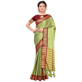 SVB Sarees Green Colour Embellished Saree SVB Sarees Green Colour Embellished Saree