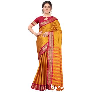SVB Sarees Mustard Colour Embellished Saree SVB Sarees Mustard Colour Embellished Saree