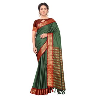 SVB Sarees Green Colour Embellished Saree SVB Sarees Green Colour Embellished Saree