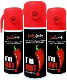 Healthgenie Dispensable Pepper Spray Upto 10 Feet Range, 35 Gms (Pack Of 3)