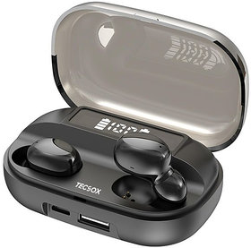TecSox PowerHouse Wireless TWS In The Ear Bluetooth Earphone Low Latency EarBuds IPX - 10mm
