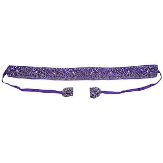                       (YES TEN Blue )SATAN Bead Work Belt (Party Belt)                                              