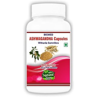                       Ashwagandha Capsules 90 - Withania somnifera - General Wellness  Stress Relief  Rejuvenates Mind  Body                                              