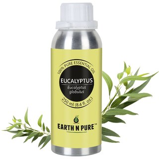                       Earth N Pure Eucalyptus Essential Oil ( Nilgiri Oil ) 100 Undiluted, Natural  Therapeutic Grade (250Ml)                                              