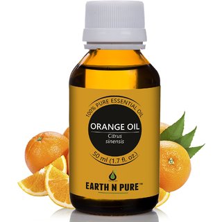                       Earth N Pure Orange Essential Oil 100 Pure, Undiluted, Natural  Therapeutic Grade - Uplifting Aromatherapy 50Ml                                              