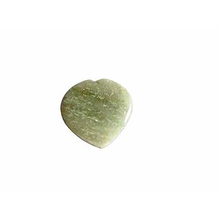                       Hoseki Natural Semi Precious Green Jade Gemstone Heart 49.5ct                                              