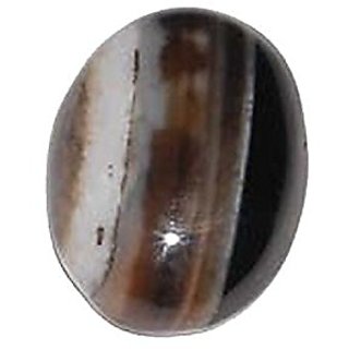                       Hoseki Sulemani Hakik Stone Akik Stone 11.20 Carat Balck Color Oval Shape for Unisex                                              