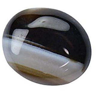                       Hoseki Sulemani Hakik Stone Akik Stone 9.60 Carat Balck Color Oval Shape for Unisex                                              