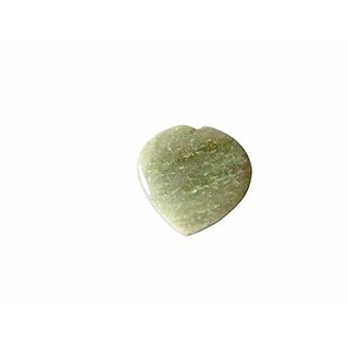                       Hoseki Natural Semi Precious Green Jade Gemstone Heart 56.2ct                                              