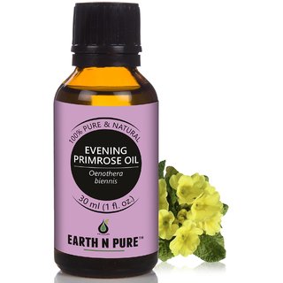                       Earth N Pure Evening Primrose Oil 100 Pure, Undiluted, Natural, Cold Pressed and Therapeutic Grade (30Ml)                                              