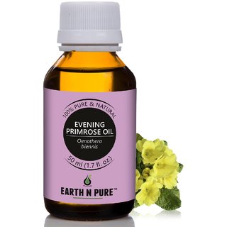                       Earth N Pure Evening Primrose Oil 100 Pure, Undiluted, Natural, Cold Pressed and Therapeutic Grade (50ML)                                              