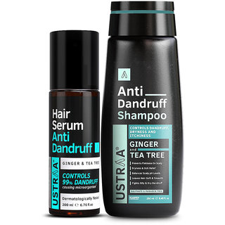                       Ustraa Anti Dandruff Kit - Anti Dandruff Serum -200ml  Anti Dandruff Shampoo - 250ml                                              
