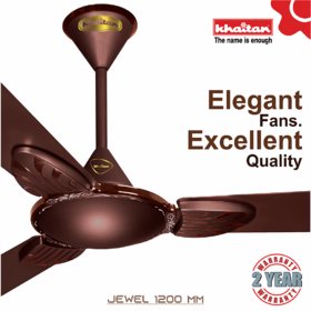 Khaitan JEWEL 1200 mm -  3 Blades Ceiling Fan  -  Coco Brown  - 390 RPM