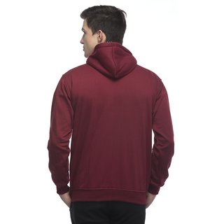 Luxurious Kids Lambency Men Maroon Solid Long Sleeve Hooded Casual Sweatshirt 2025 at ShopCircui