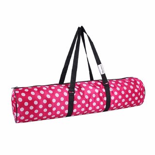 Strauss Yoga Mat Bag-Polka Dots Pink (Full Zip)