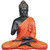 Tansha Quo Blessing Buddha 15 Inch Decorative Showpiece  -  35 cm (Polyresin, Orange)