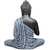 Tansha Quo Blessing Buddha 15 Inch Decorative Showpiece  -  35 cm (Polyresin, Light Blue)