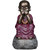 Tansha Quo Tatva Monk - Dont Speak Bad Decorative Showpiece  -  25 cm (Polyresin, Red)