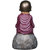 Tansha Quo Tatva Monk - Dont Speak Bad Decorative Showpiece  -  25 cm (Polyresin, Red)