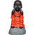 Tansha Quo Tatva Monk - Dont See Bad Decorative Showpiece  -  25 cm (Polyresin, Orange)