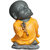 Tansha Quo Attitude Monk Mala In Right Decorative Showpiece  -  14 cm (Polyresin, Yellow)