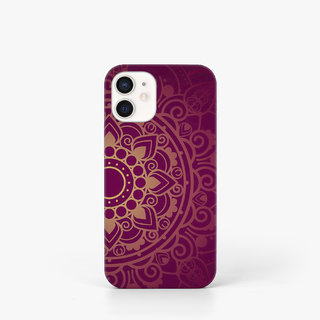                       Uphaar-Valley Pattern Design Matt Finish Hard Back Case Cover For iPhone 12                                              