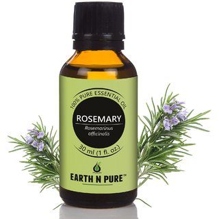                       Earth N Pure Rosemary Essential Oil 100 Pure with a glass dropper, Undiluted, Aromatherapy, DIY, Relaxation (30ML)                                              