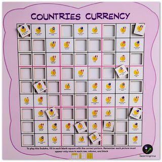 ilearnngrow  Countries Currency Sudoku