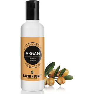                       Earth N Pure Argan Oil 100 Pure, Undiluted, Natural, Cold Pressed and Therapeutic Grade -Premium Moisturizer (200ML)                                              