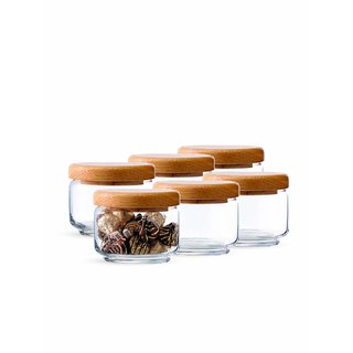 Buy The Krish Ocean pop jar 325 ml with wooden lid Online @ ₹1350 from ...