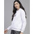 Kotty Womens Full Sleeves Hood Neck White Sweatshirts
