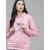 Kotty Womens Full Sleeves Hood Neck Pink Sweatshirts