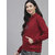 Kotty Womens Full Sleeves Hood Neck Maroon Sweatshirts