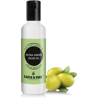                       Earth N Pure Extra Virgin Olive Oil ( Jaitun Oil )  (200 Ml)  100 Pure Natural Unrefined Cold-Pressed                                              