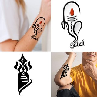 Buy Trible Mahadav Ji Shivling Most Real Stick Tattoos Combo and Best  Populer design Tattoo Combo Waterproof Men and Women Online  249 from  ShopClues