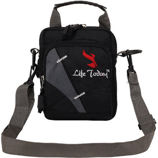 LIFE TODAY Sling Bag for Men and Women/Double Compartment Cross Body Pouch Bag for Unisex  Shoulder Sling Bags